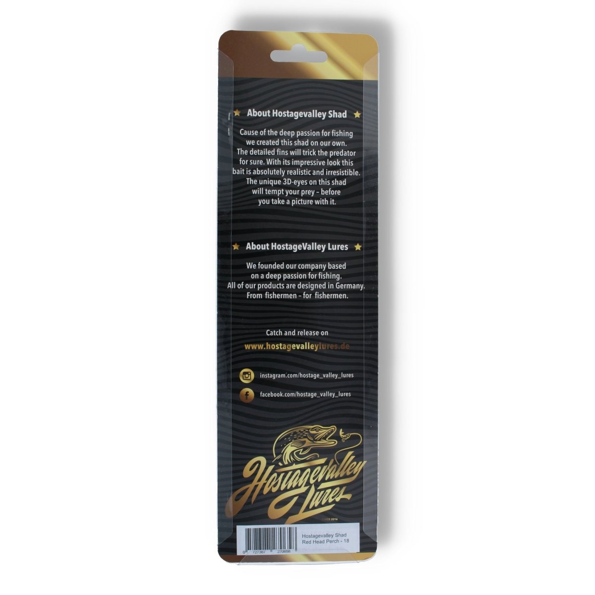 Hostagevalley Lures Shad 7" Red Head Perch - Kunstköder