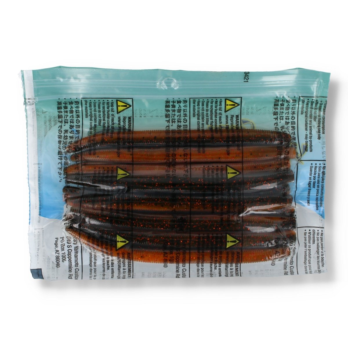 Gary Yamamoto Yamasenko 5" WTRMLN W/CPR/ORNG W/RED - Kunstköder