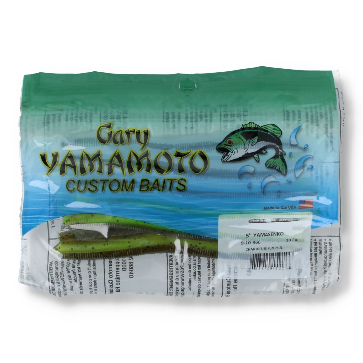 Gary Yamamoto Yamasenko 5" CHARTREUSE PUMPKIN - Kunstköder