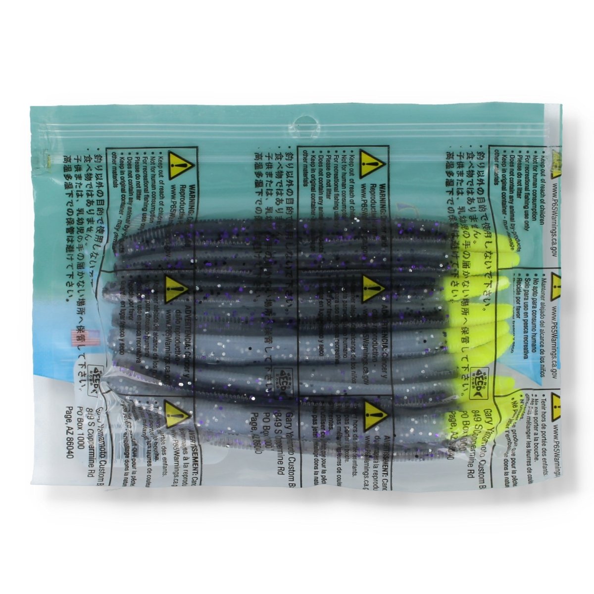 Gary Yamamoto Yamasenko 5" SMK/PRLBLUE LAM - Kunstköder