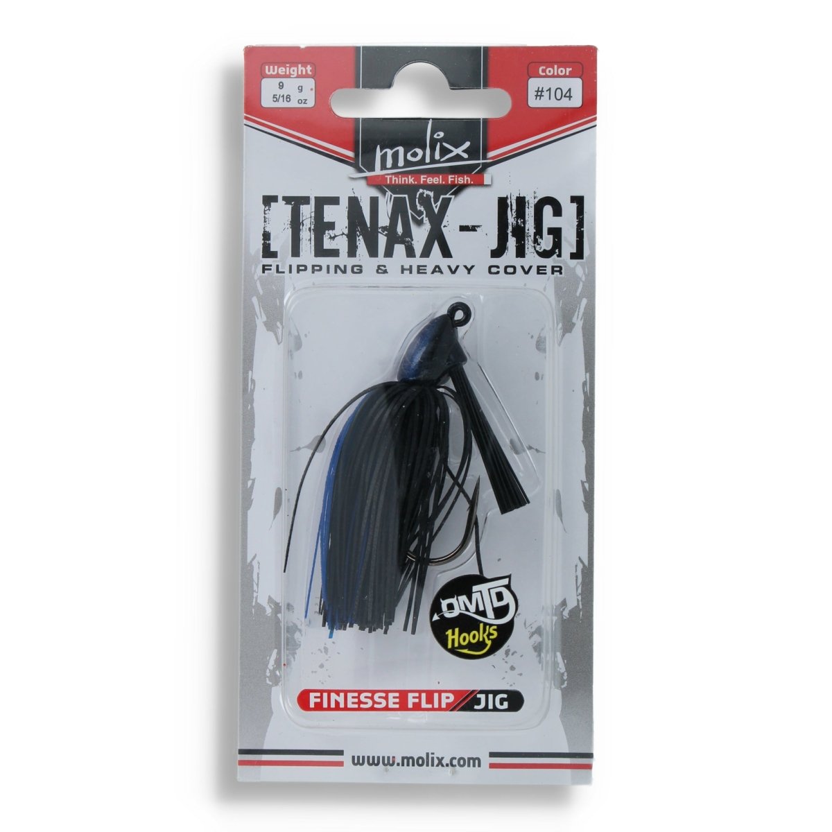 Molix Tenax - Jig 9g 104 Black Blue - Haken & Zubehör