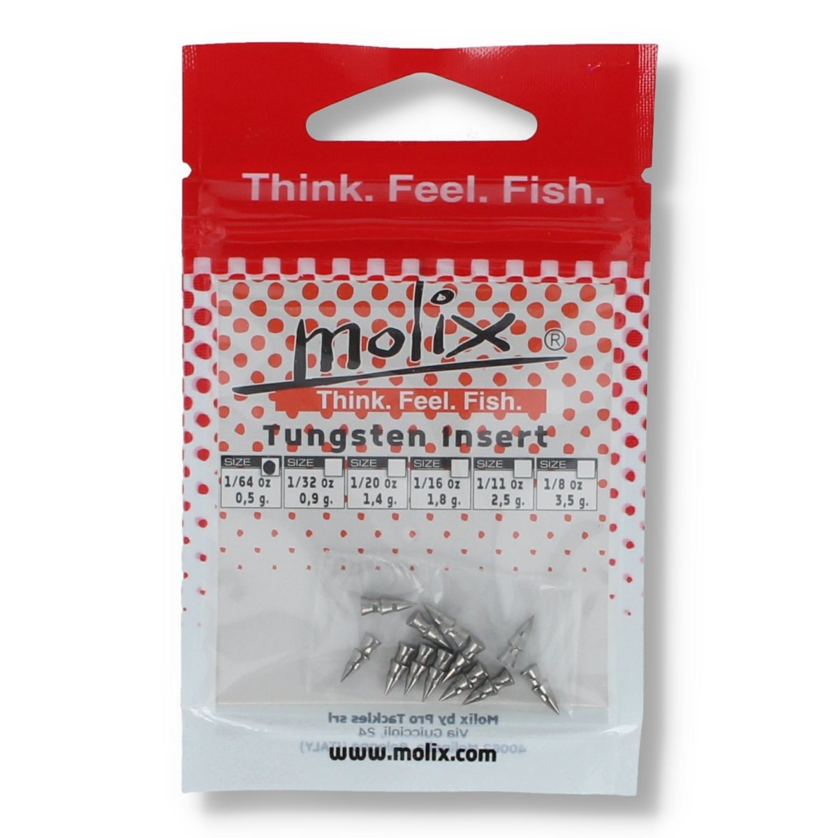 Molix Tungsten Insert Nail Sinker 0.5g - Haken & Zubehör