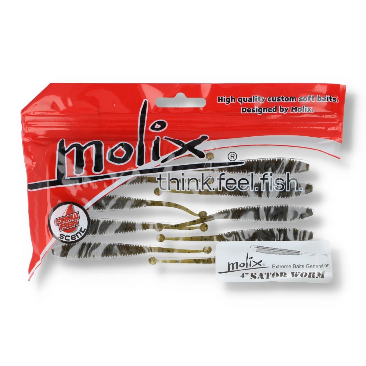 Molix Sator Worm 4" 01 Green Pumpkin - Kunstköder