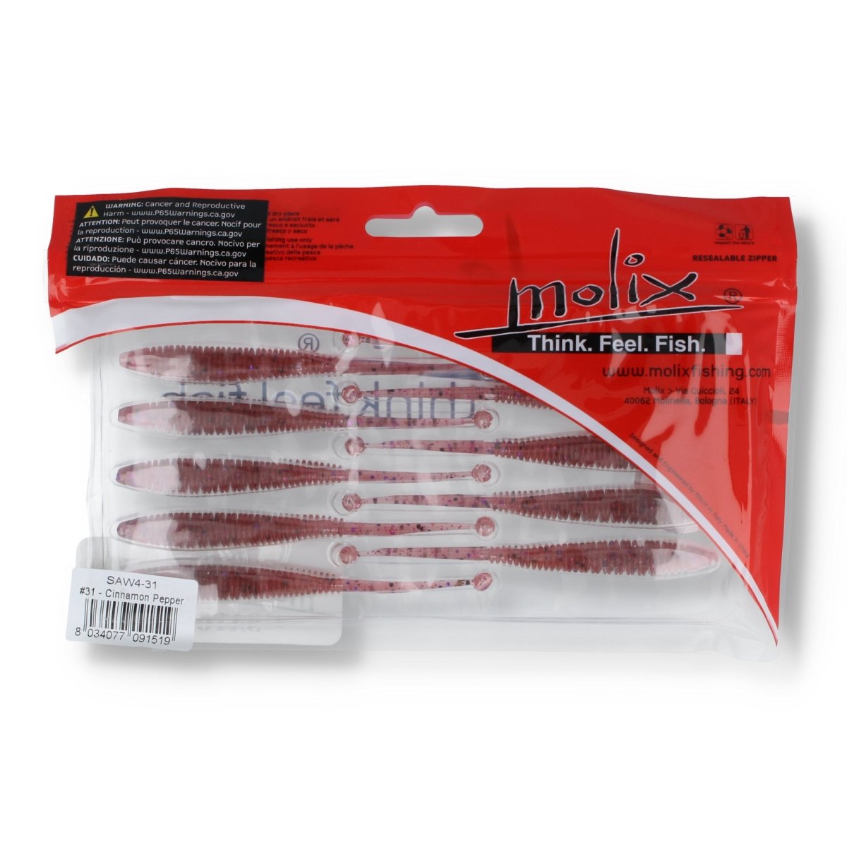 Molix Sator Worm 4" 31 Cinnamon Pepper - Kunstköder