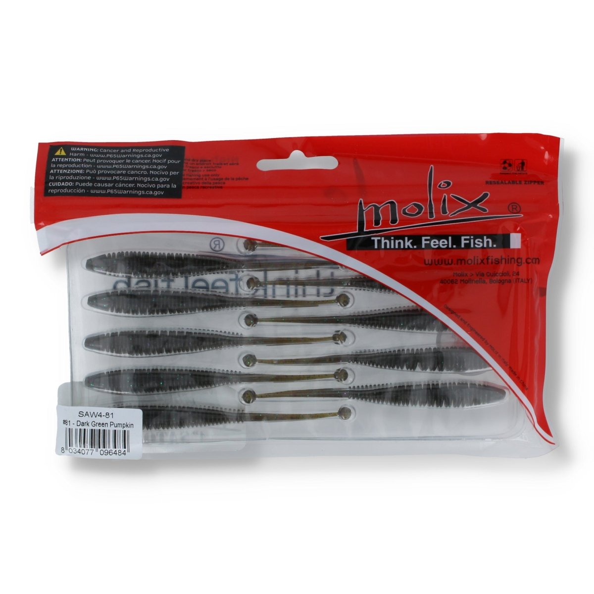Molix Sator Worm 4" 81 Dark Green Pumkin - Kunstköder
