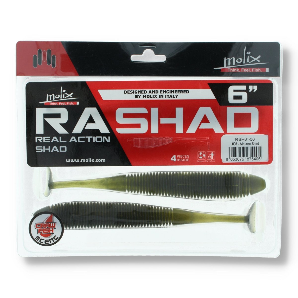Molix Real Action RA Shad 6" 08 Alburno Shad - Kunstköder