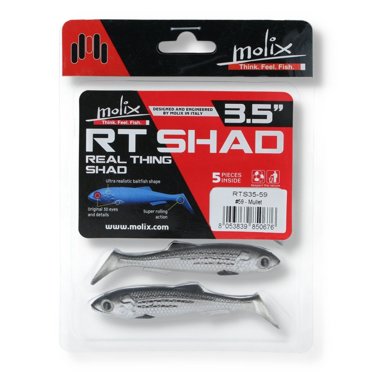 Molix RT Shad 3,5" 59 - Mullet - Kunstköder