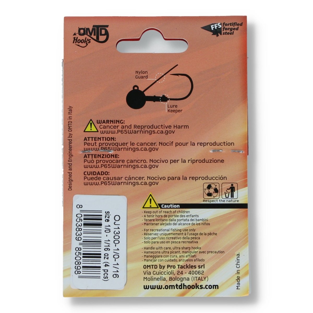 OMTD OJ1300 Jig Head 1.7g 1/0 - Haken & Zubehör