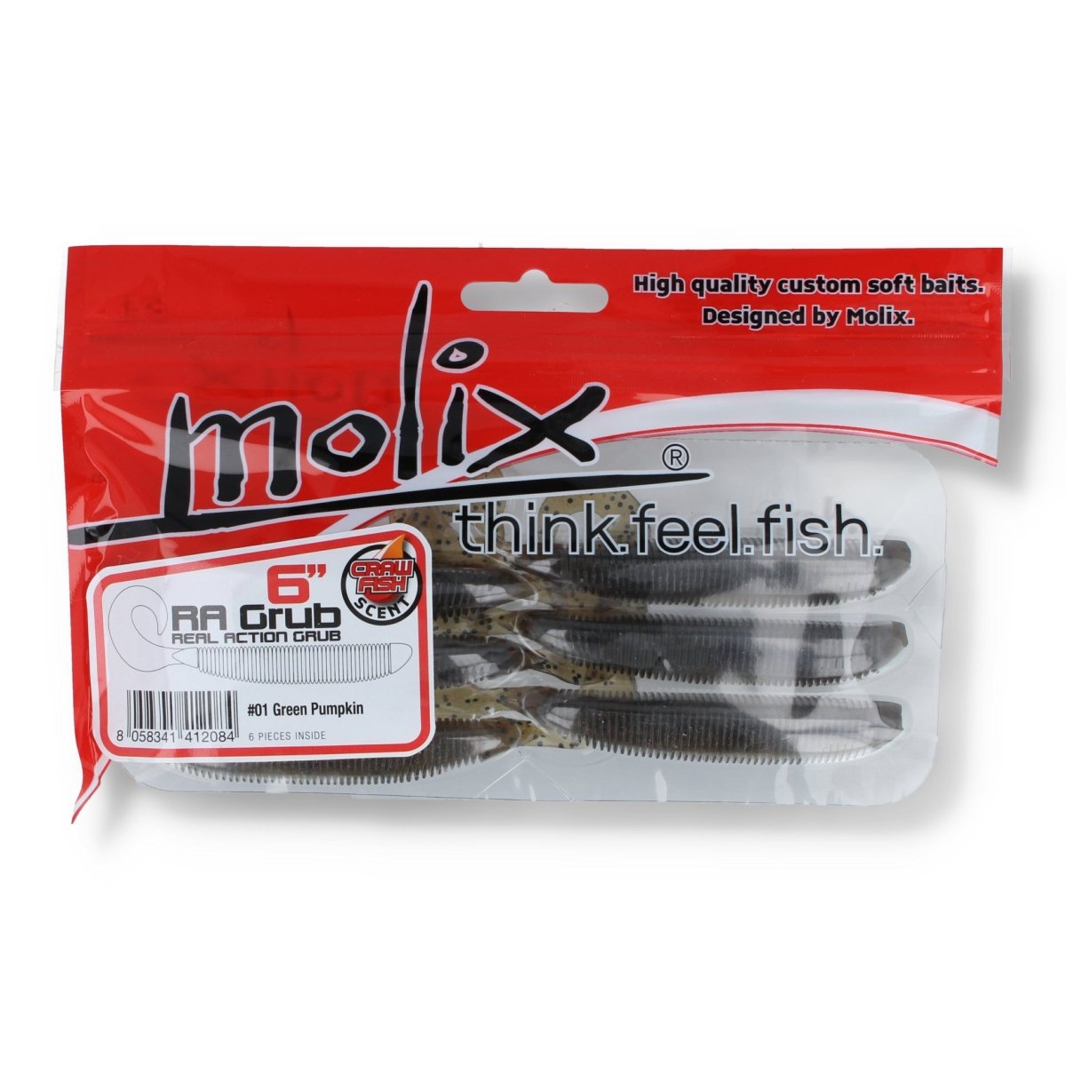Molix RA Grub 6" 01 Green Pumkin - Kunstköder
