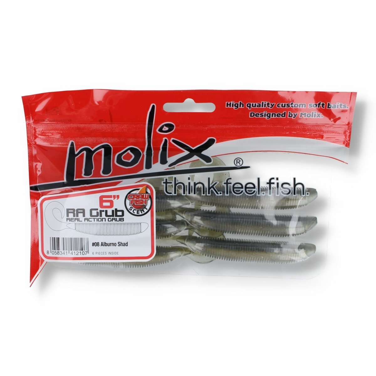 Molix RA Grub 6" 08 Alburno Shad - Kunstköder