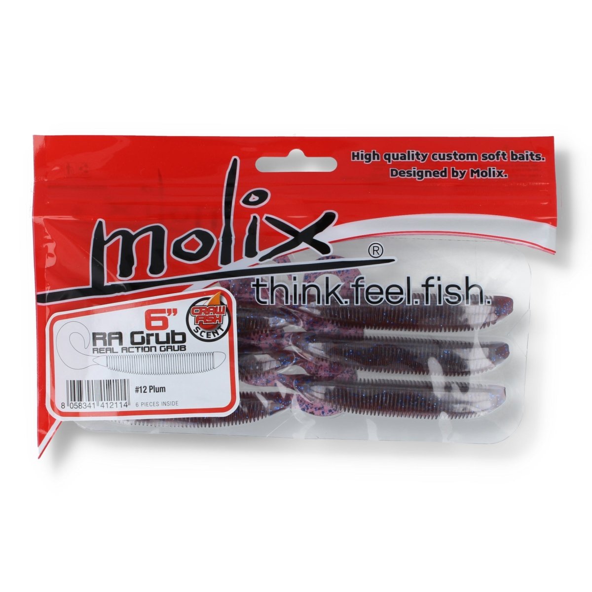Molix RA Grub 6" 12 Plum - Kunstköder