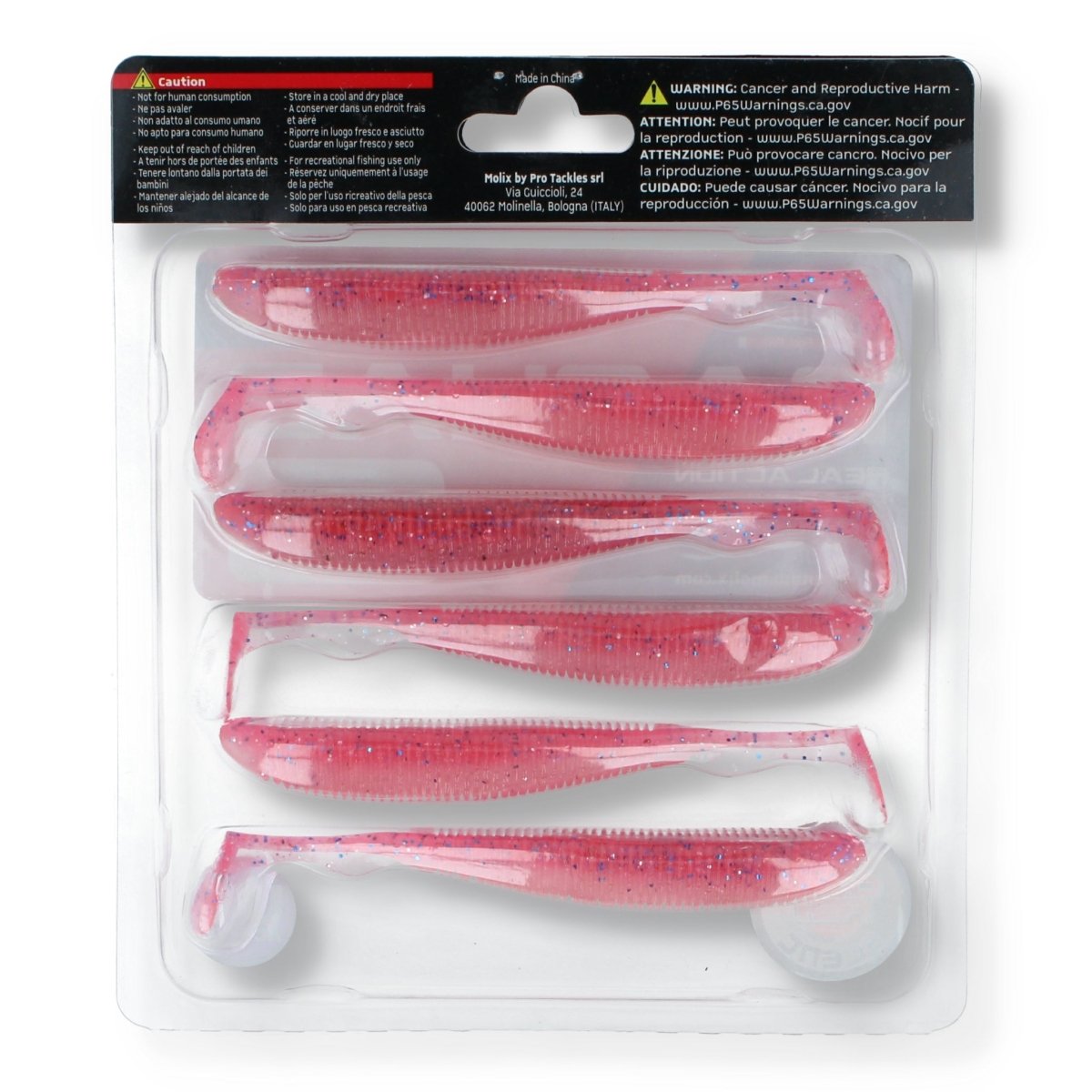 Molix RA Real Action Shad 3,8" 146 UV Ghost Pink - Kunstköder