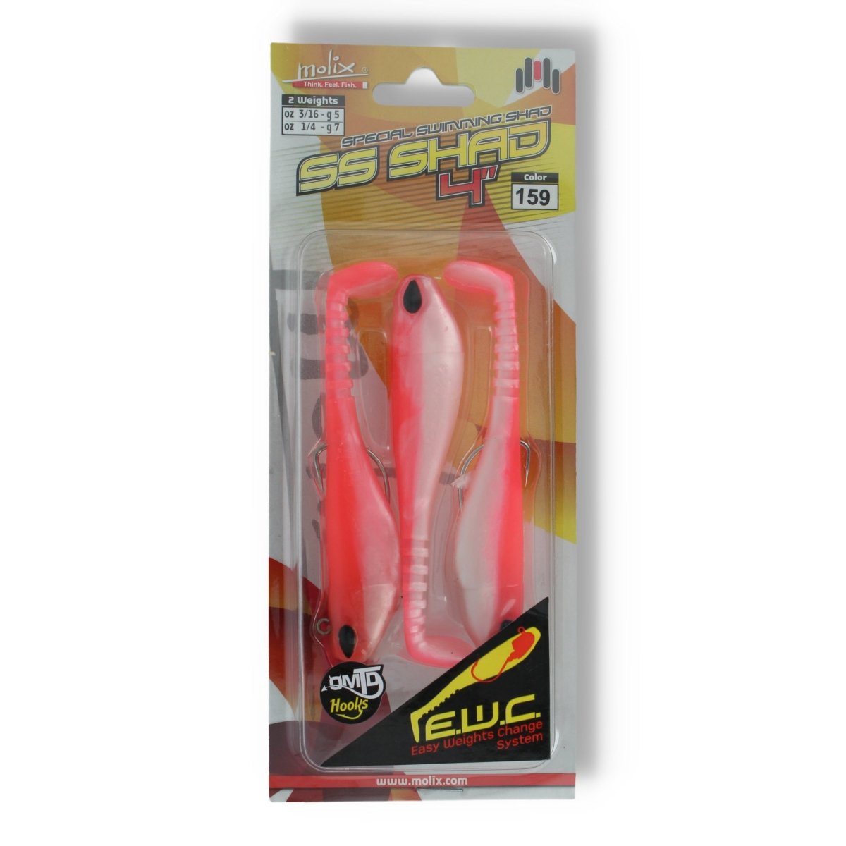 Molix Special Swimming SS Shad 4" 159 Pearl White / Pink - Kunstköder