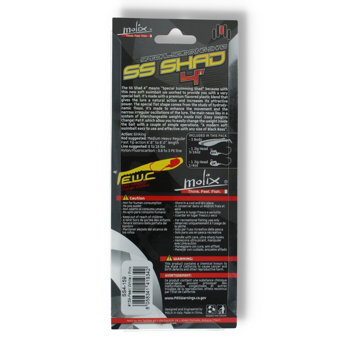 Molix Special Swimming SS Shad 4" 159 Pearl White / Pink - Kunstköder