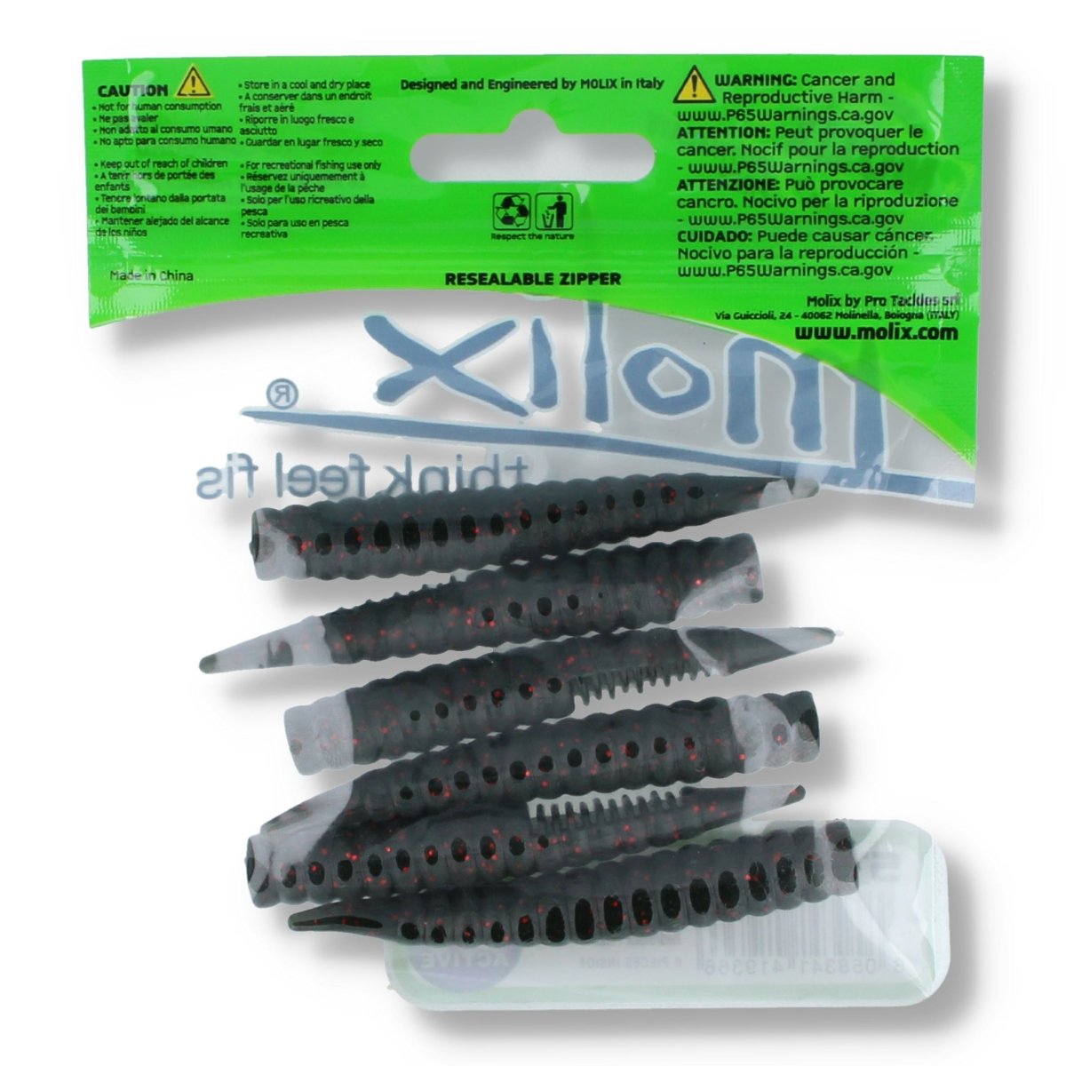 Molix Stick Flex 2,75'' 02 Watermelon Red/Black Flake - Kunstköder