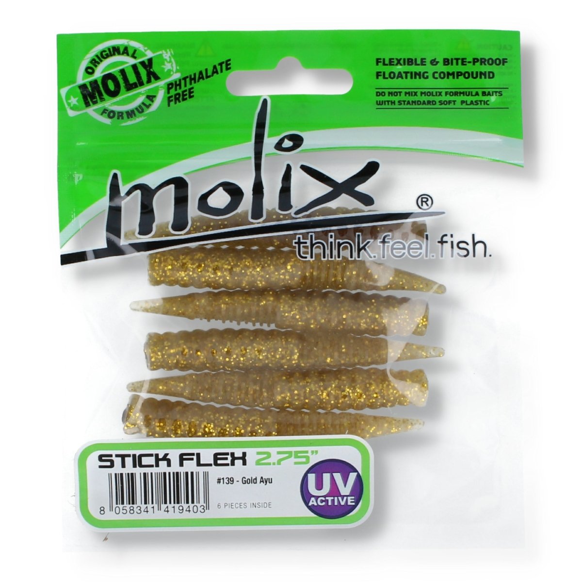 Molix Stick Flex 2,75'' 139 Gold Ayu - Kunstköder