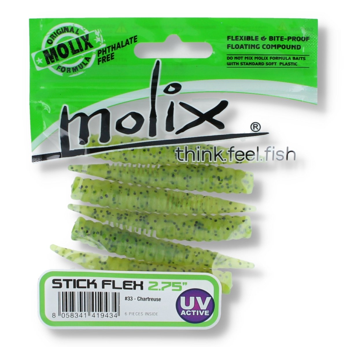 Molix Stick Flex 2,75'' 33 Chatreuse - Kunstköder