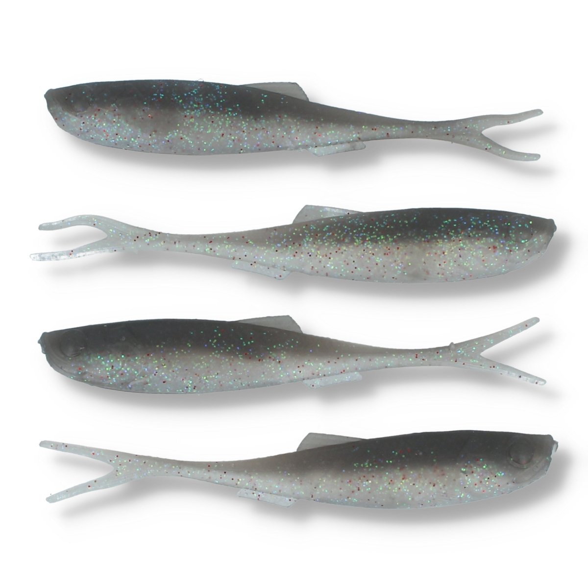 Molix RT Fork Flex 5" 148 UV Clear Chart Multicolour Flake - Kunstköder