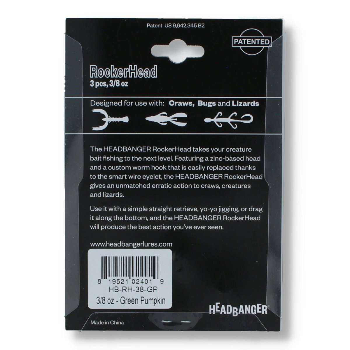 Headbanger RockerHead 4/0 - 10,5gr Green Pumpkin - Haken & Zubehör