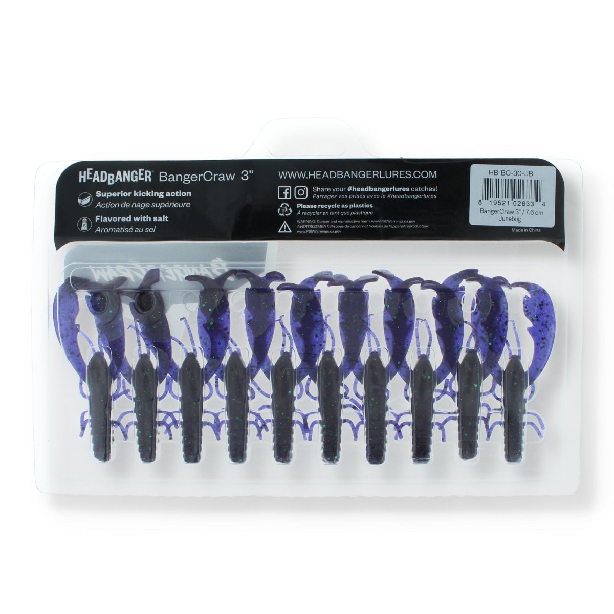 Headbanger BangerCraw 3" Junebug - Kunstköder