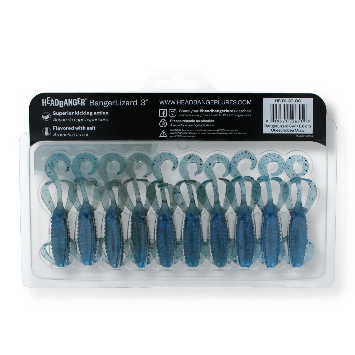 Headbanger BangerLizzard 3,4" Okeechobee Craw - Kunstköder