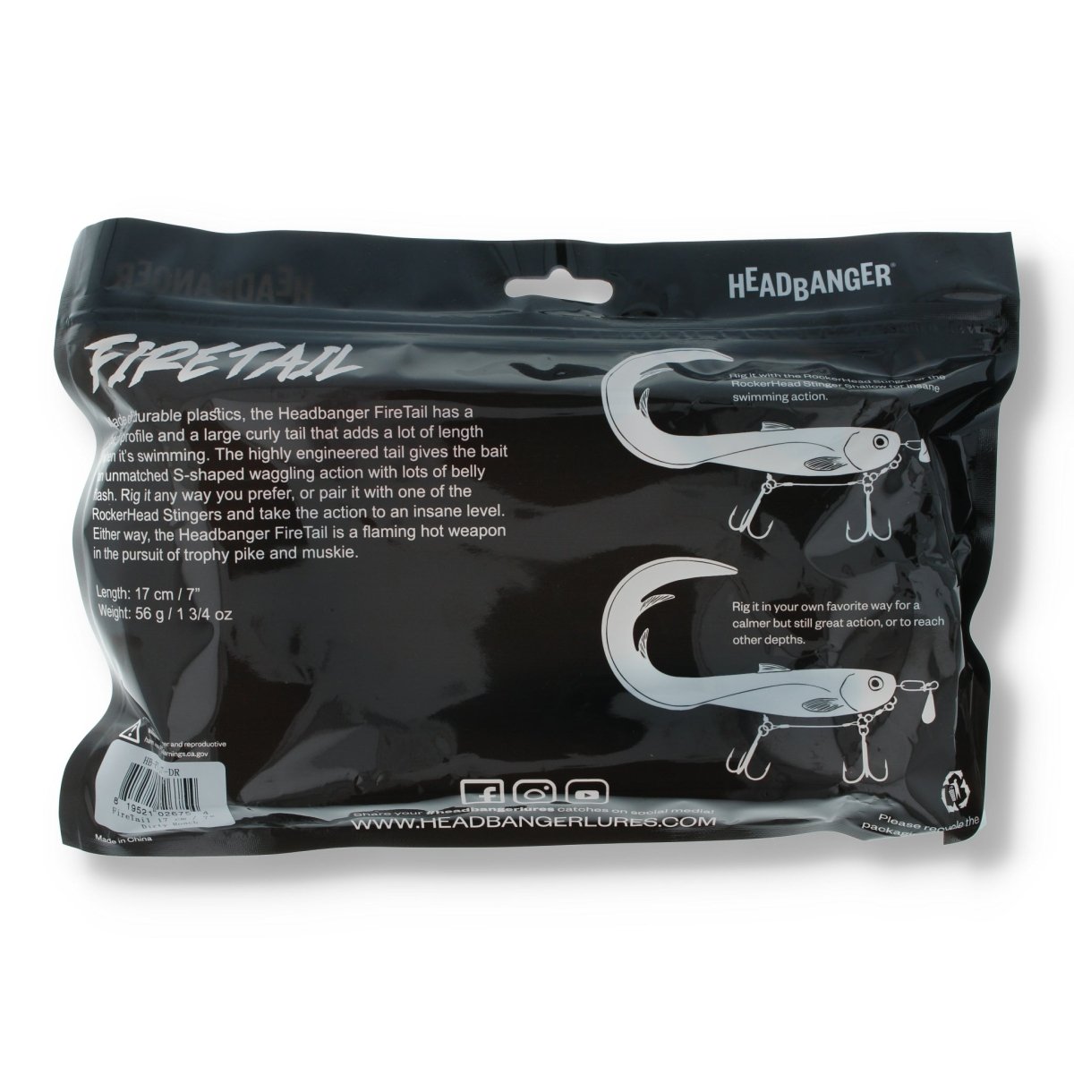 Headbanger FireTail 7" Dirty Roach - Kunstköder
