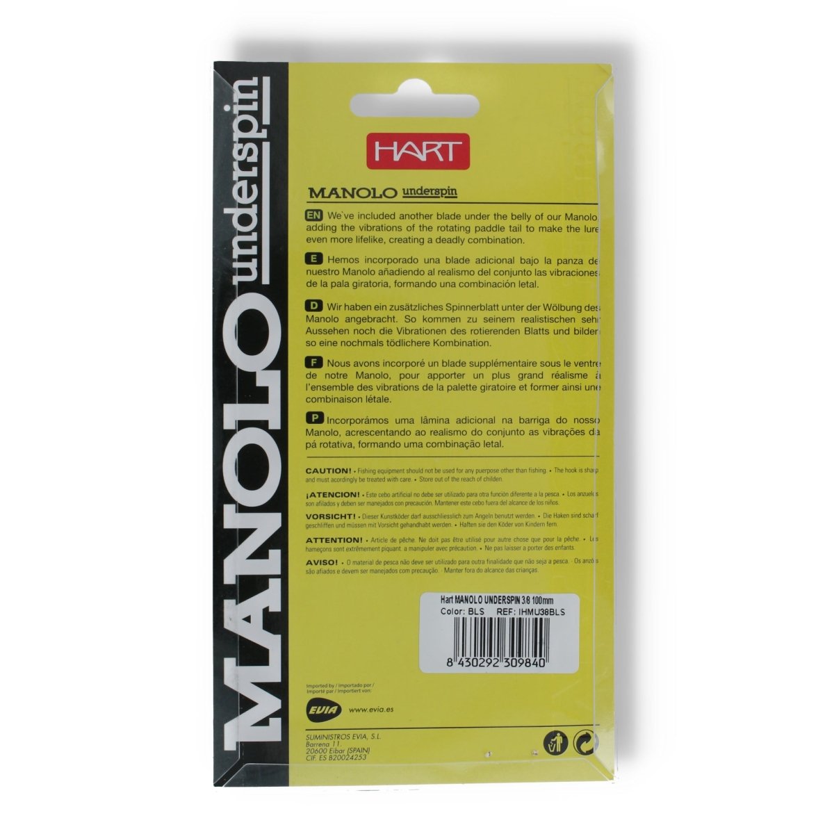 Hart Manolo Underspin 4" BLS - Kunstköder
