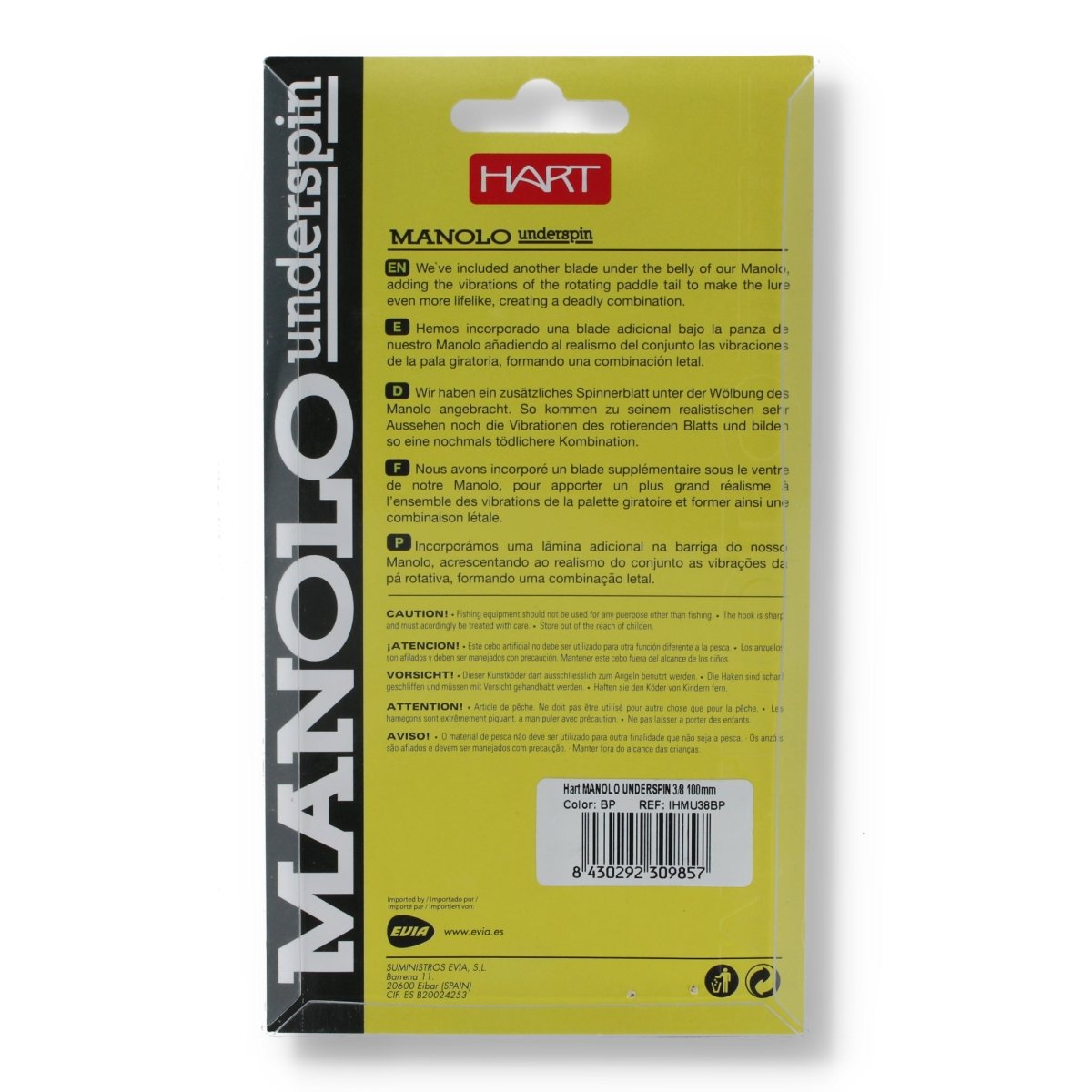 Hart Manolo Underspin 4" BP - Kunstköder