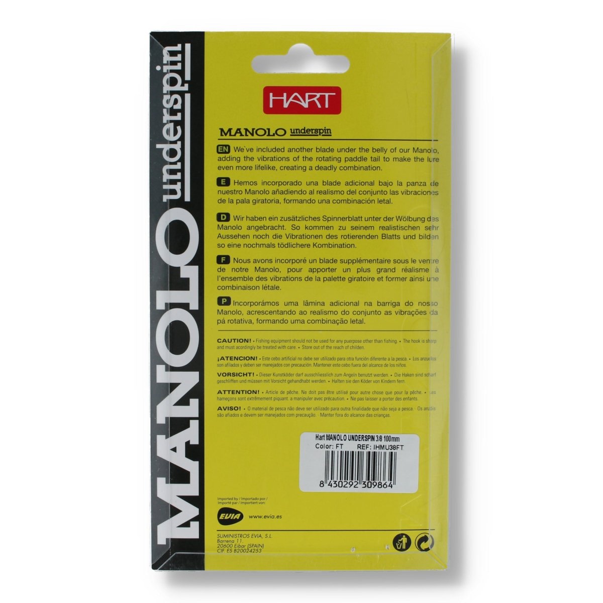 Hart Manolo Underspin 4" FT - Kunstköder