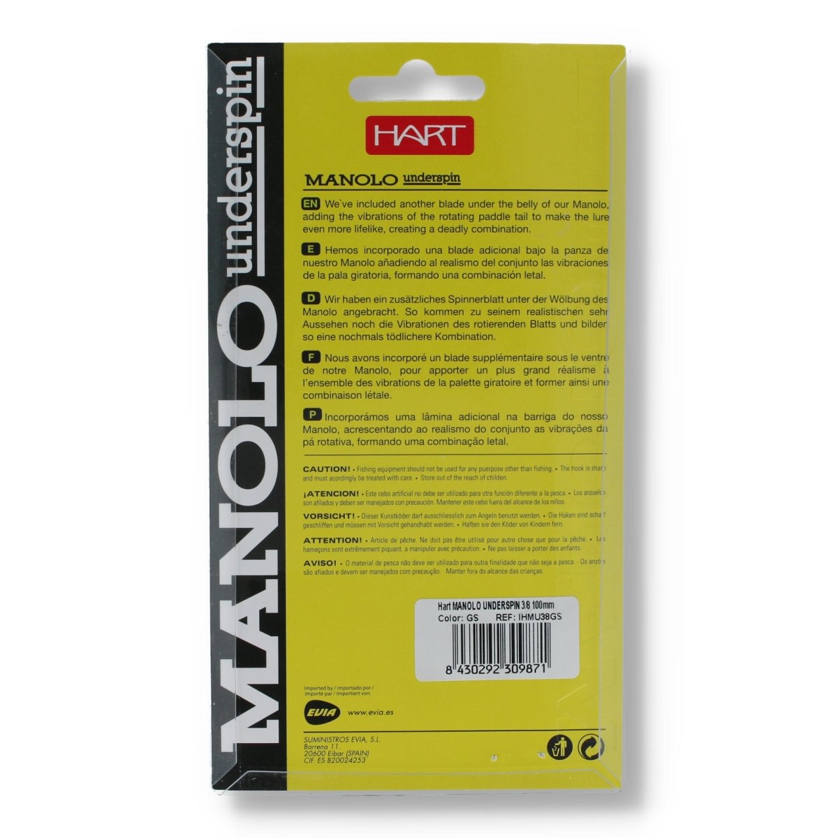 Hart Manolo Underspin 4" GS - Kunstköder