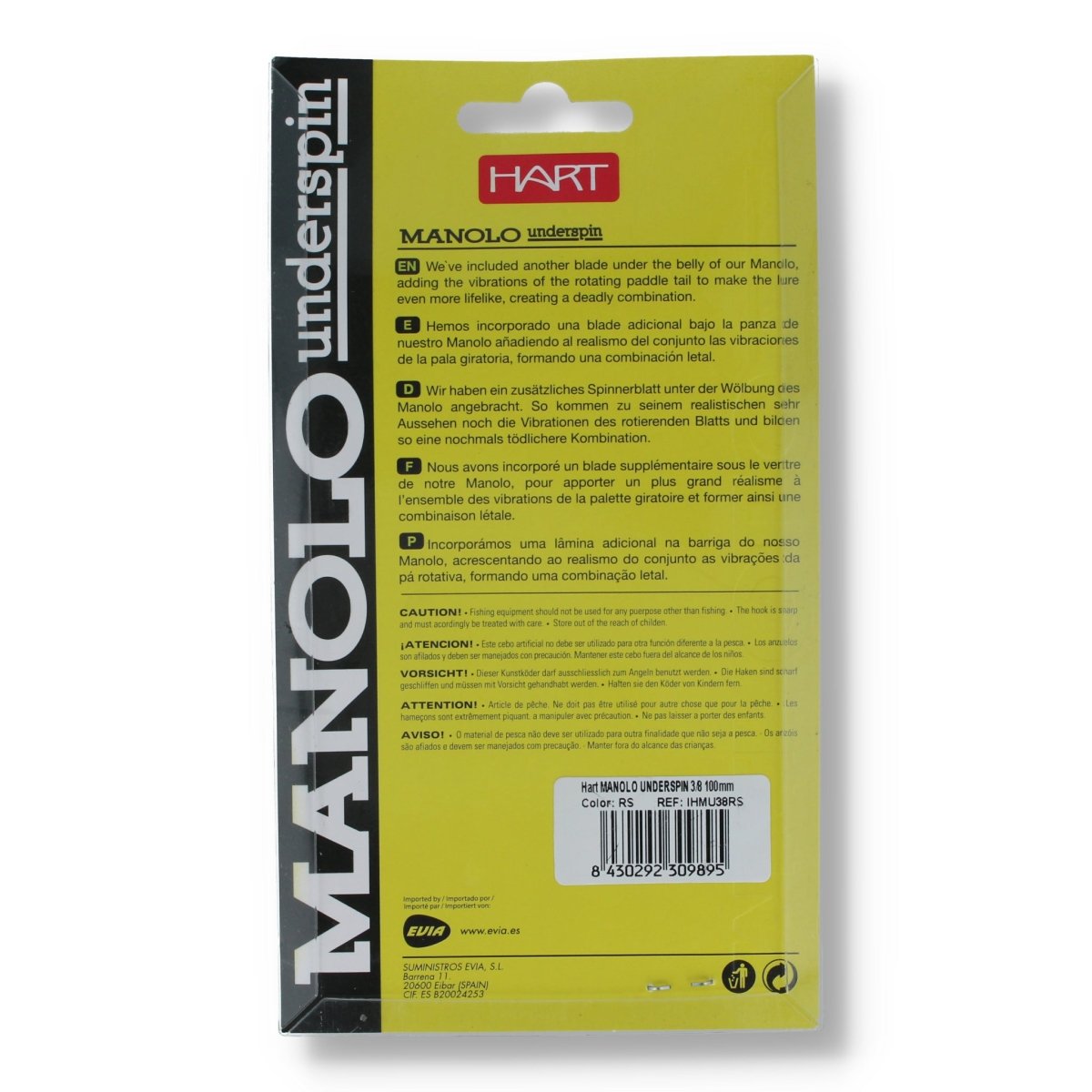 Hart Manolo Underspin 4" RS - Kunstköder