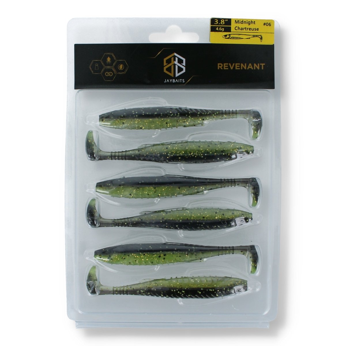 Jaybaits Revenant 3,8" Midnight Chartreuse - Kunstköder