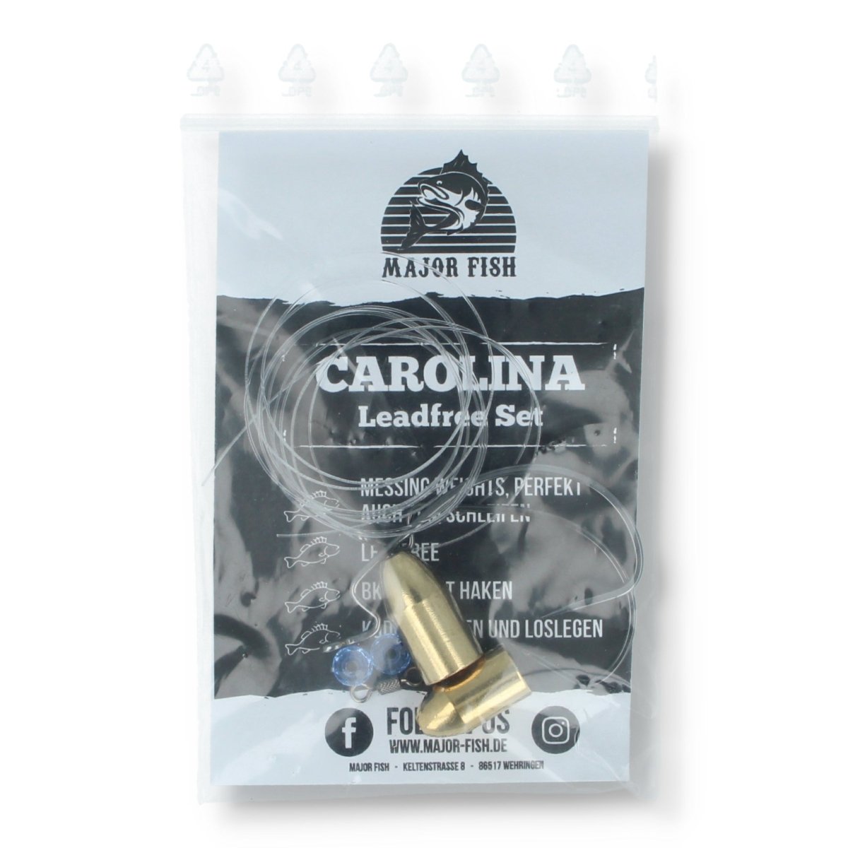 Major Fish Carolina Leadfree Set 10g & 12g - Haken & Zubehör