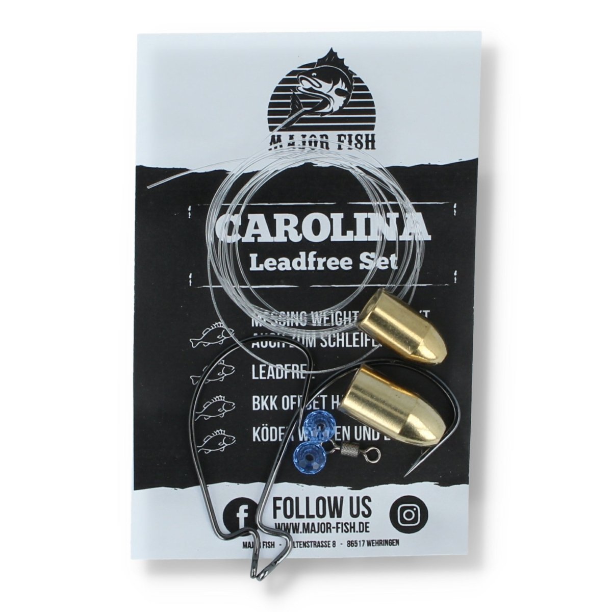 Major Fish Carolina Leadfree Set 10g & 12g - Haken & Zubehör