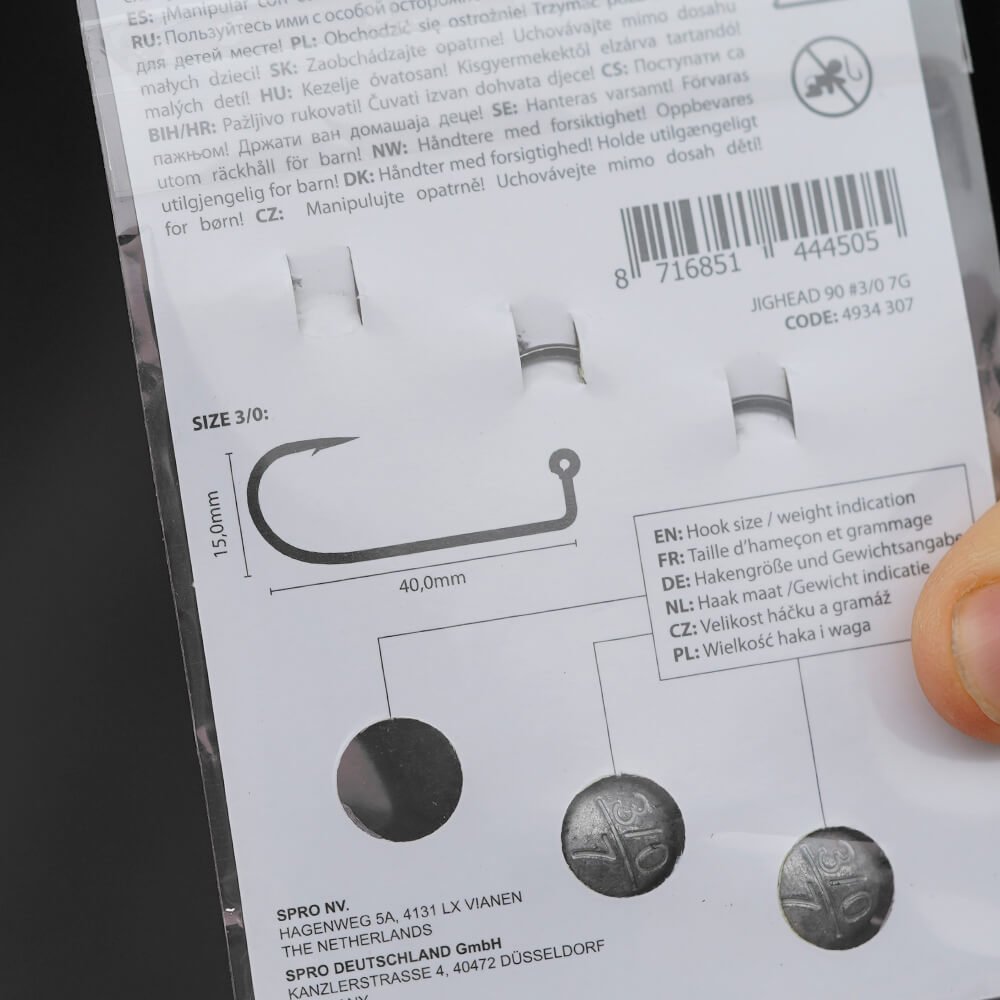 Spro Jigkopf Jig 90 HD | 1/0 - 2/0 - 3/0 - 4/0 - 5/0 | 5g bis 28g 1/0 5gr - Haken & Zubehör