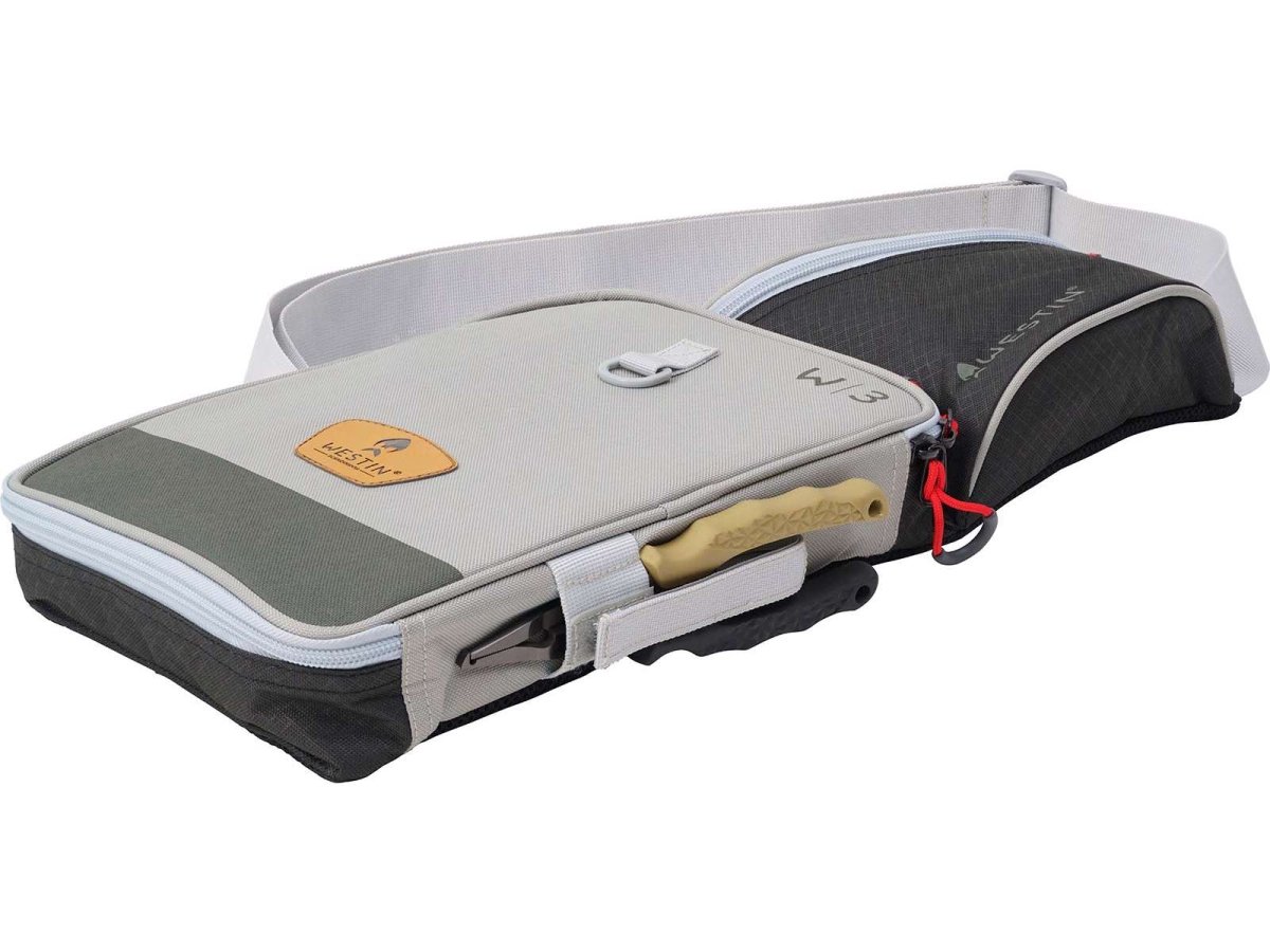 Westin W3 STREET SLING mit 1 Box Grau / Klar - Medium - Haken & Zubehör