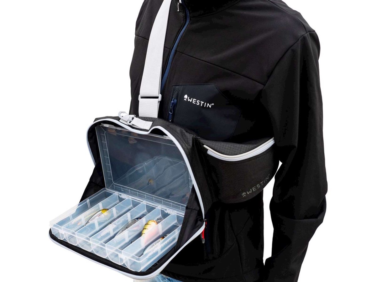 Westin W3 STREET SLING mit 1 Box Grau / Klar - Medium - Haken & Zubehör