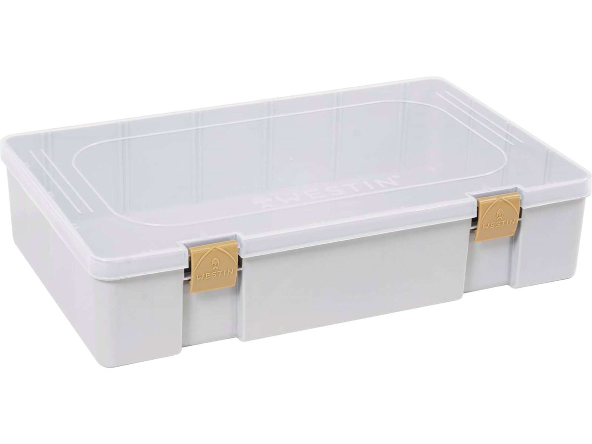 W3 GAME TACKLE BOX Grau / Klar - 36cm x 22.5cm x 5cm - Haken & Zubehör