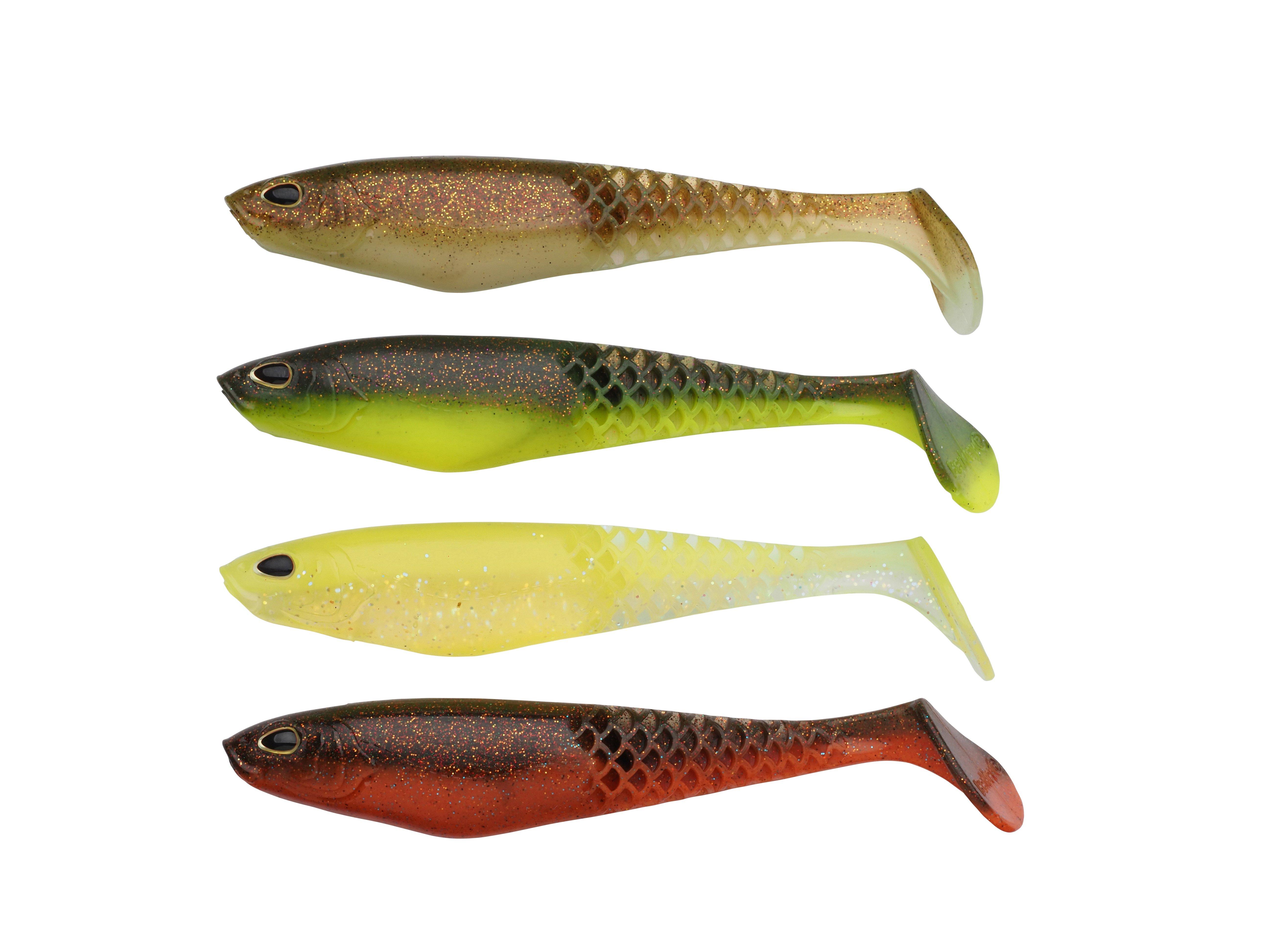 Berkley PowerBait CullShad Mixpack 12.5cm / 16.8g / 4Stk Darkwater - Gummiköder