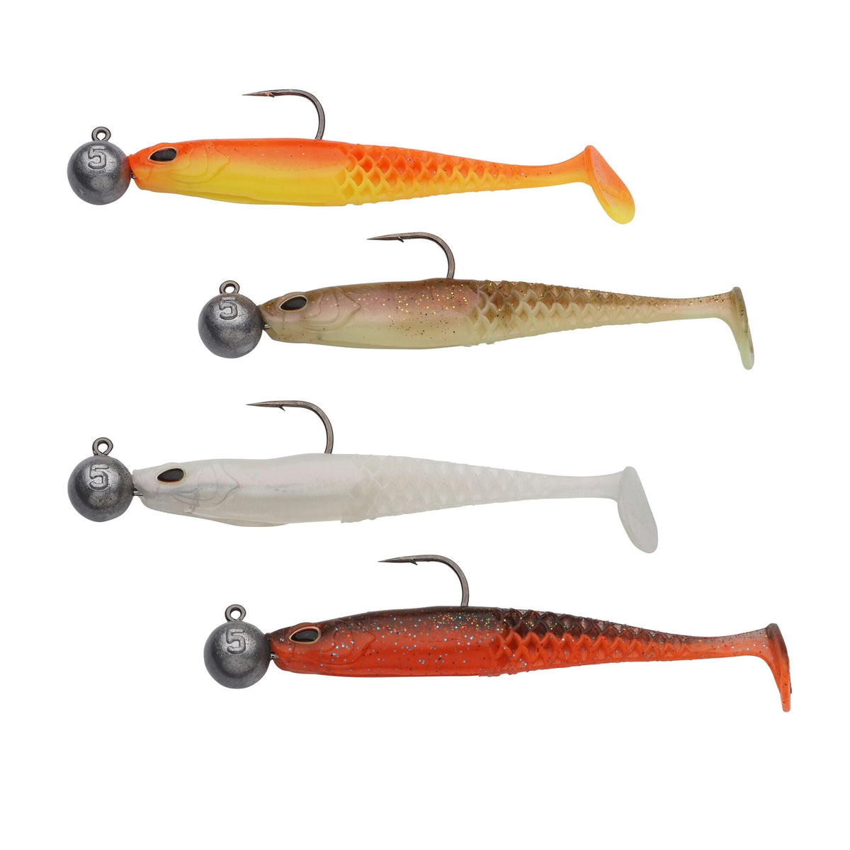 Berkley PowerBait Cullshad Slim RTF 7,5cm / 10cm – 4 Stück montiert 7,5cm / 5g Dark Water - Gummifisch