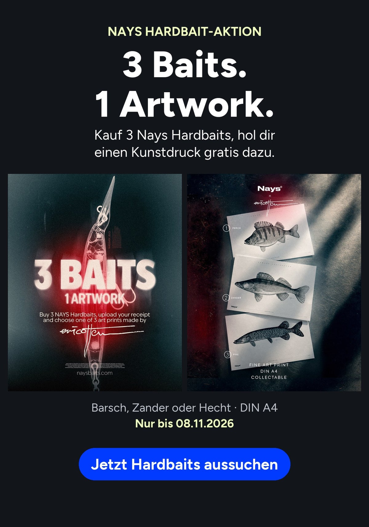 Nays Hardbait-Aktion: 3 Baits, 1 Artwork