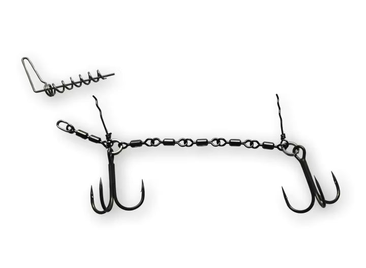 Pikecraft 5-fach Wirbel Stinger Rig 3/0