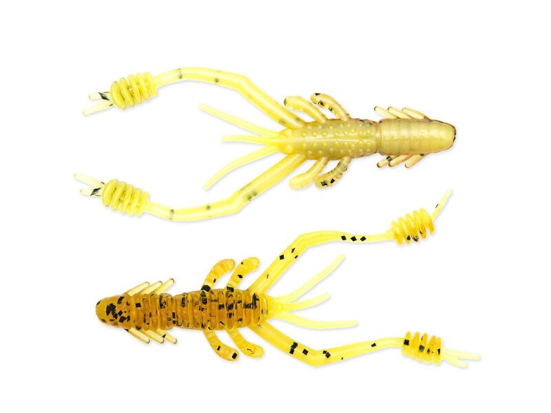 Reins Ring Shrimp 2" (5cm) / 3" (7,2cm) 3" (7.2cm) B08 Green Pumpkin Chartreuse - Creature Bait