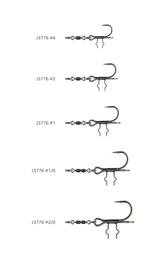 Savage Gear Spinning T Stinger SGT - Stinger für Softbaits 4 / 2 Stk - Stinger