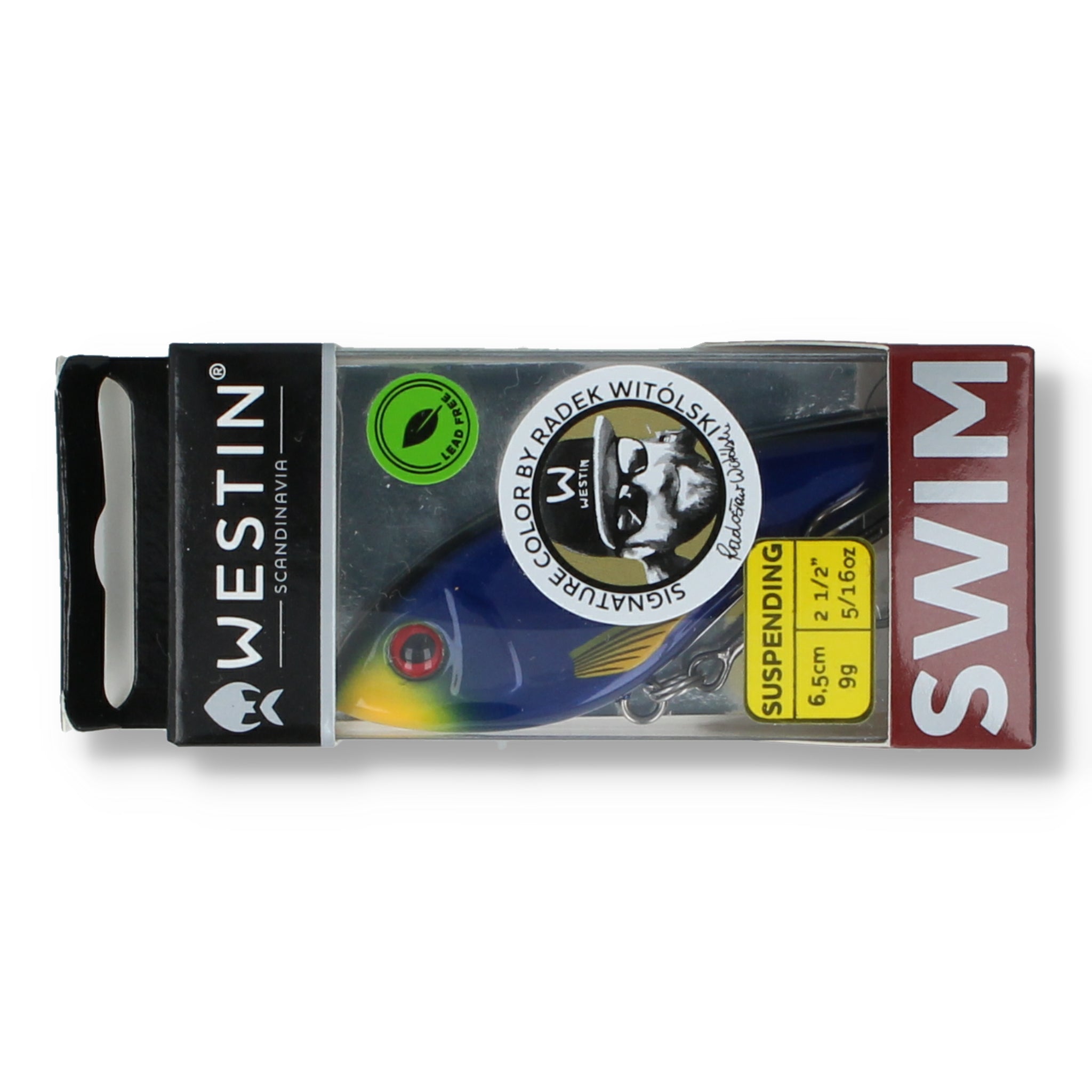 Westin Swim Glidebait 6,5cm (2,5") - Suspending Black Spark - Kunstköder