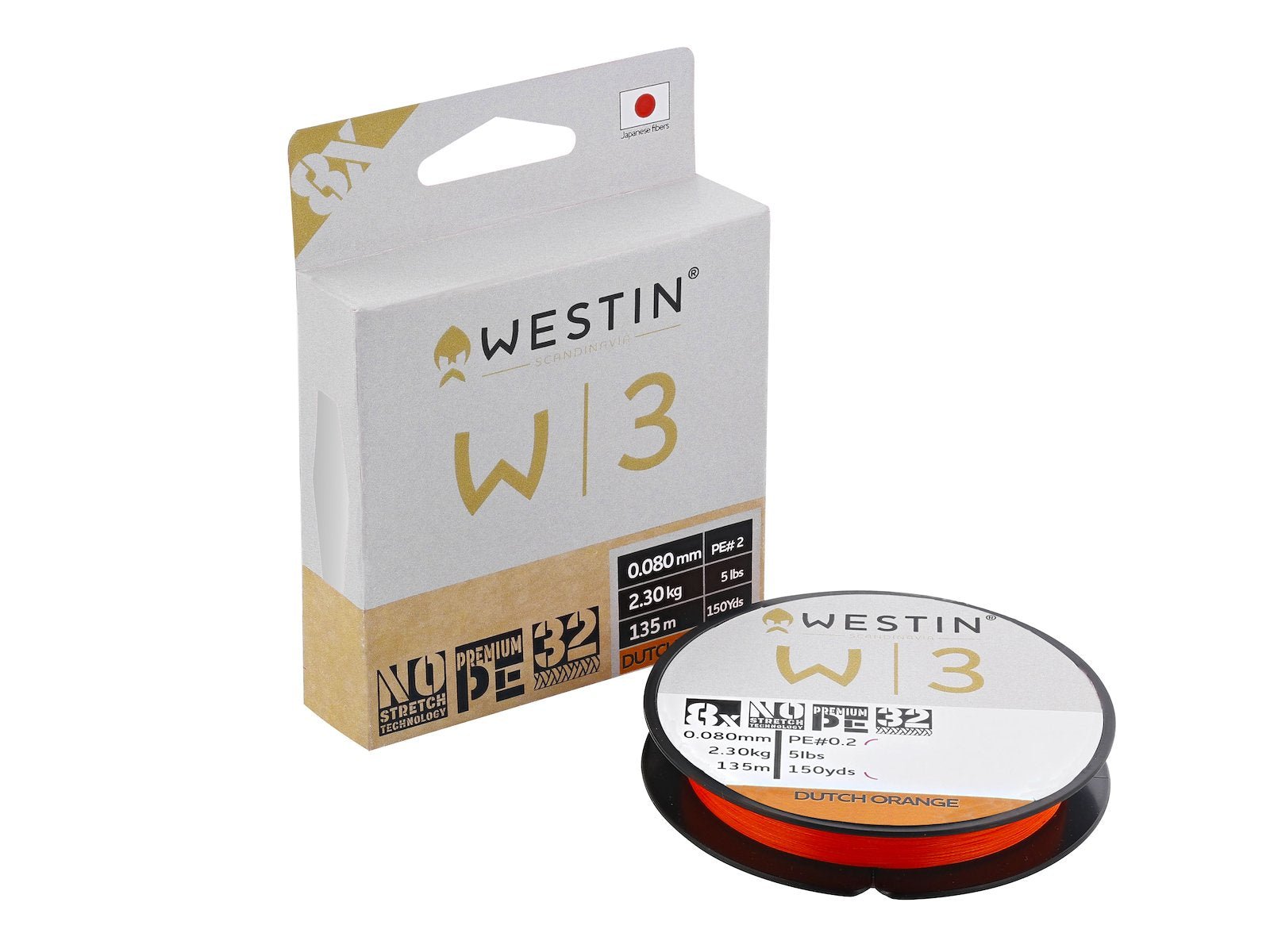Westin W3 8 - Braid Dutch Orange - Geflochtene Schnur 0.08MM - 3KG -