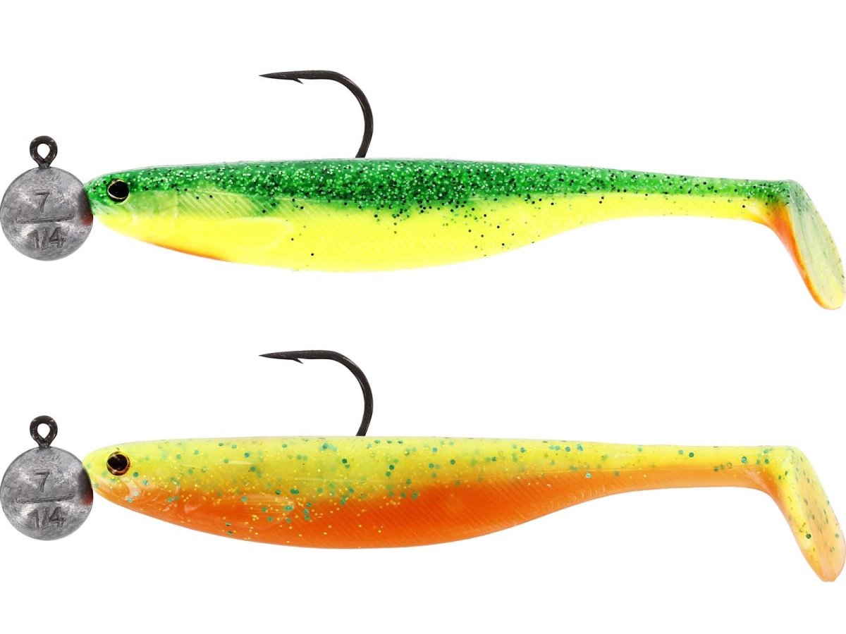 Westin SHADTEEZ SLIM 4" Rigged and Ready - 2 Stück DARK WATER MIX 1 - Kunstköder