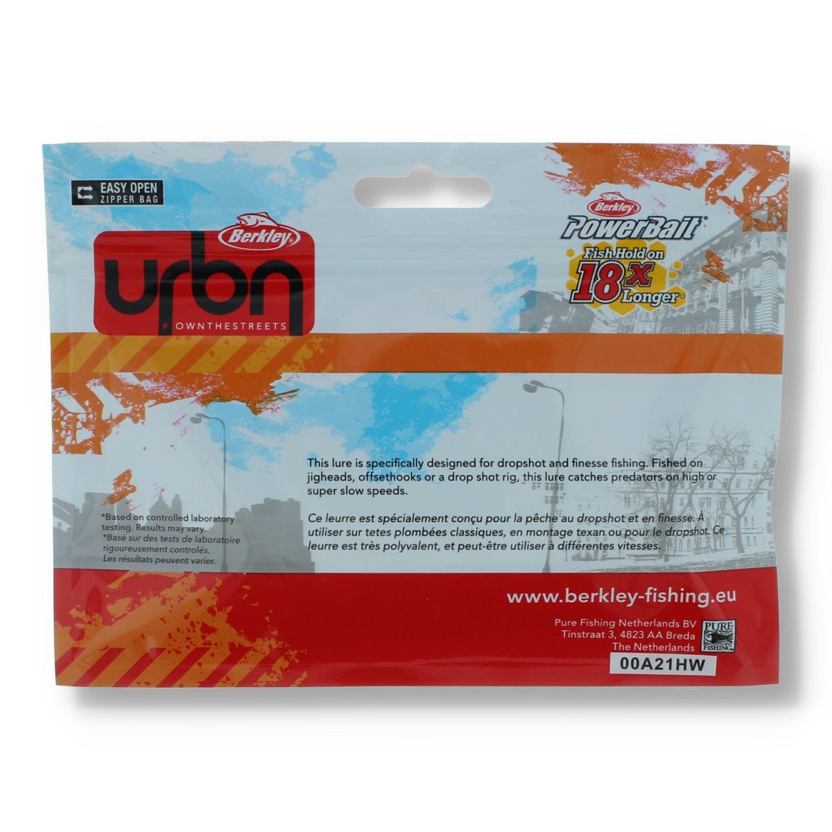 Berkley Urbn Hollowbelly V - Tail 3" Hot Firetiger - Kunstköder