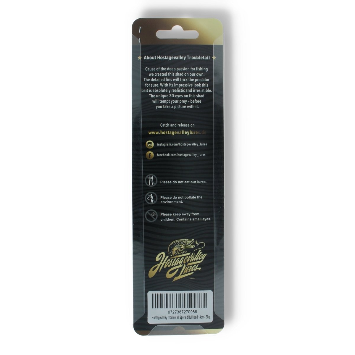Hostagevalley Lures Troubletail 14cm (5,5") Spotted Bullhead - Kunstköder