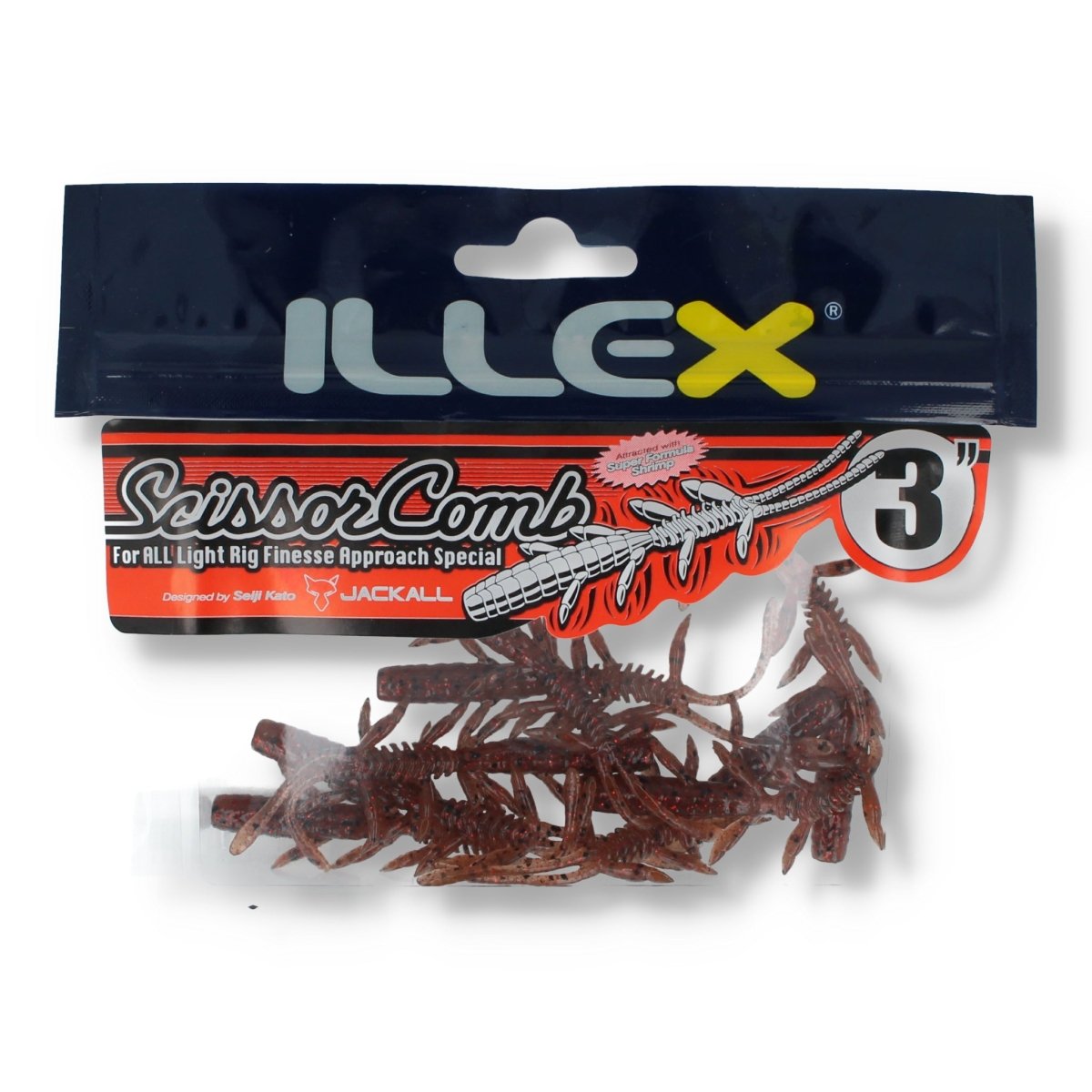 Illex Scissor Comb 3" Ebimiso Red Flake - Kunstköder